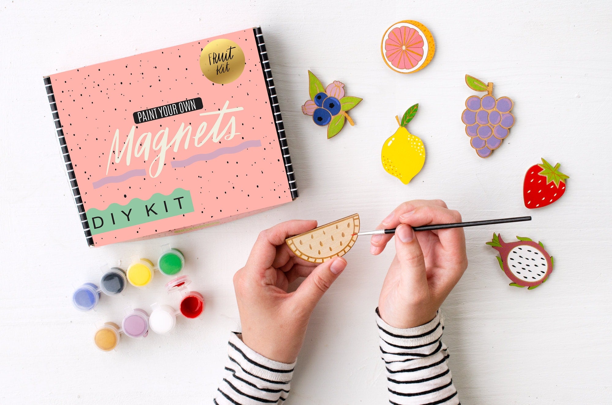 DIY Kit Paint Your Own Magnet kit, craft kit, party kit, stay at
