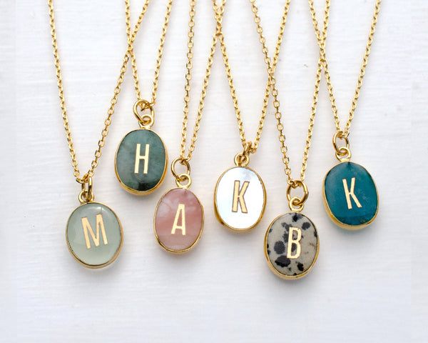 Custom letter necklace, Initial Necklaces for Moms, multiple initial n –  jillmakes