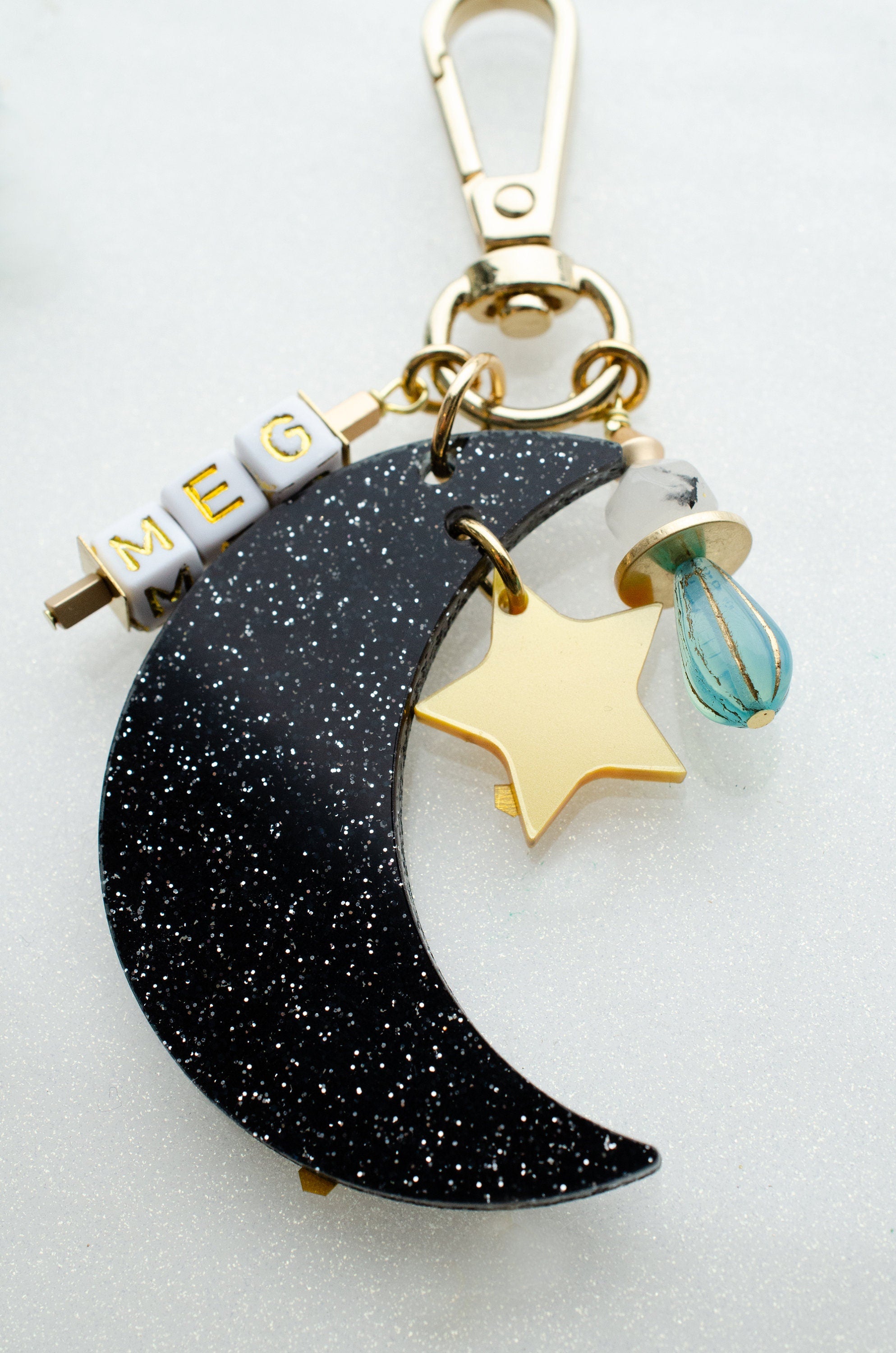 Personalized Gold Star Key Chain