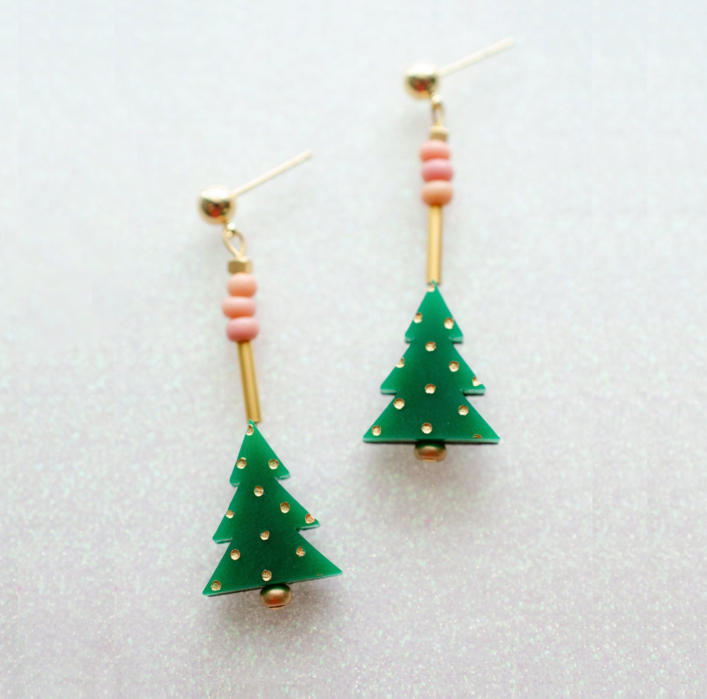 31% OFF] 2024 Fuzzy Ball Christmas Tree Beads Star Hook Drop Earrings In  DEEP GREEN