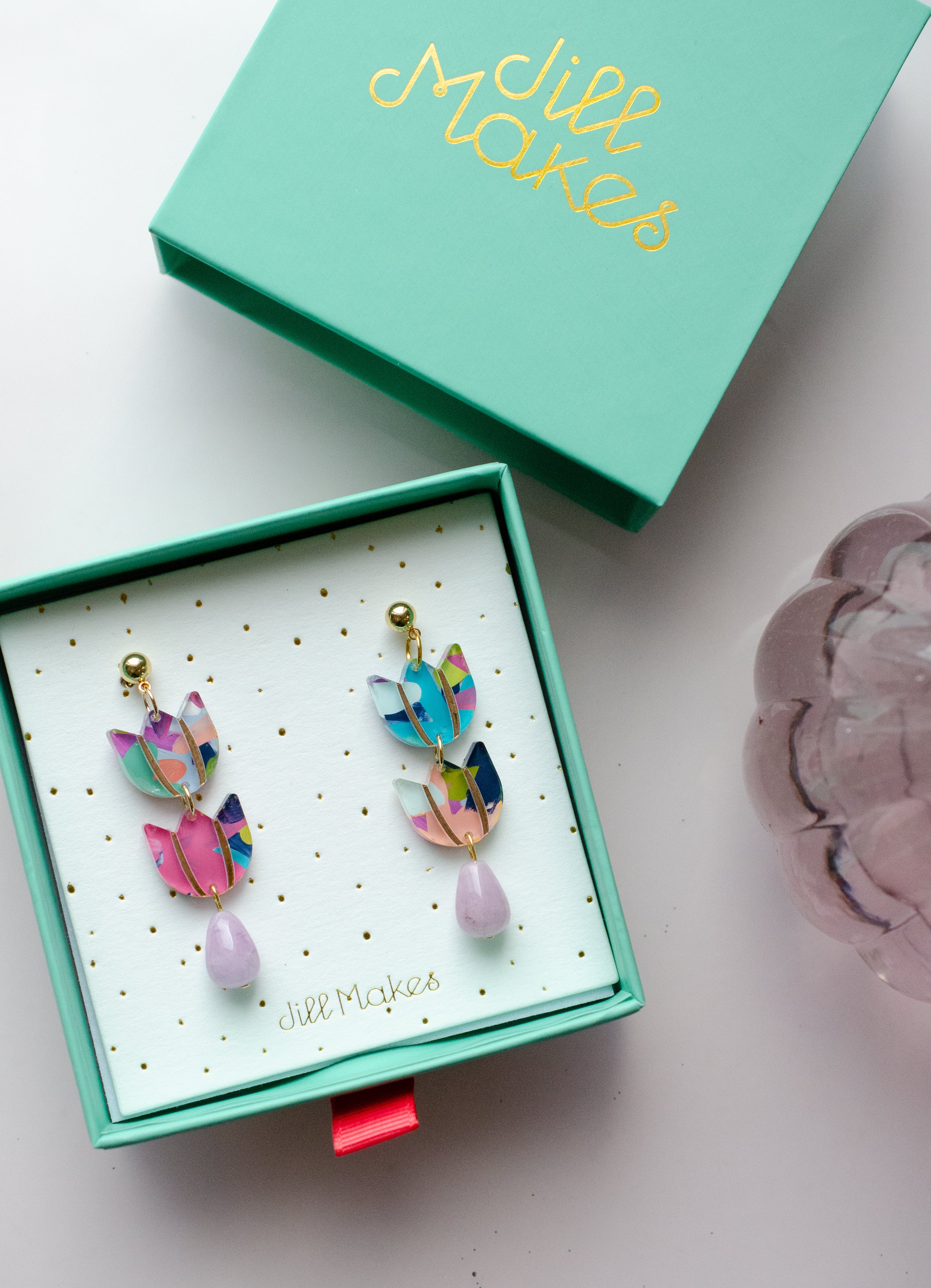 Floral statement earrings using Tulip dimensional paint – oh yay studio –  Color + Painting + Making + Everyday celebrating